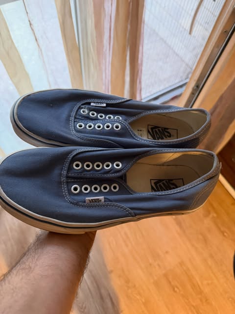 Grey canvas Vans sneakers